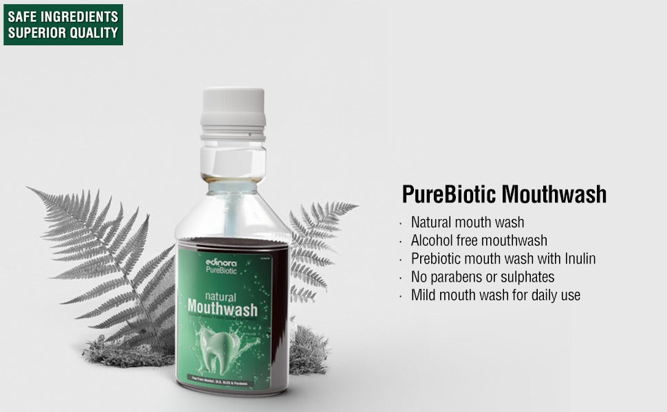 EDINORA Pure Biotic Natural Prebiotic Mouthwash (150ml)