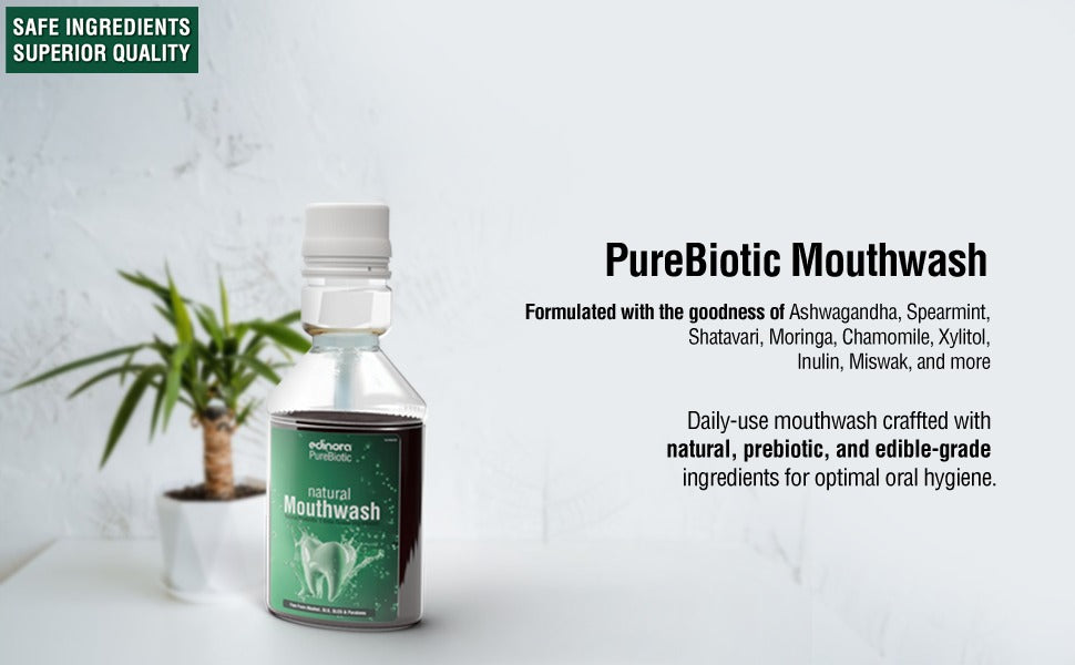 EDINORA Pure Biotic Natural  Mouthwash (200.ml) PACK 2