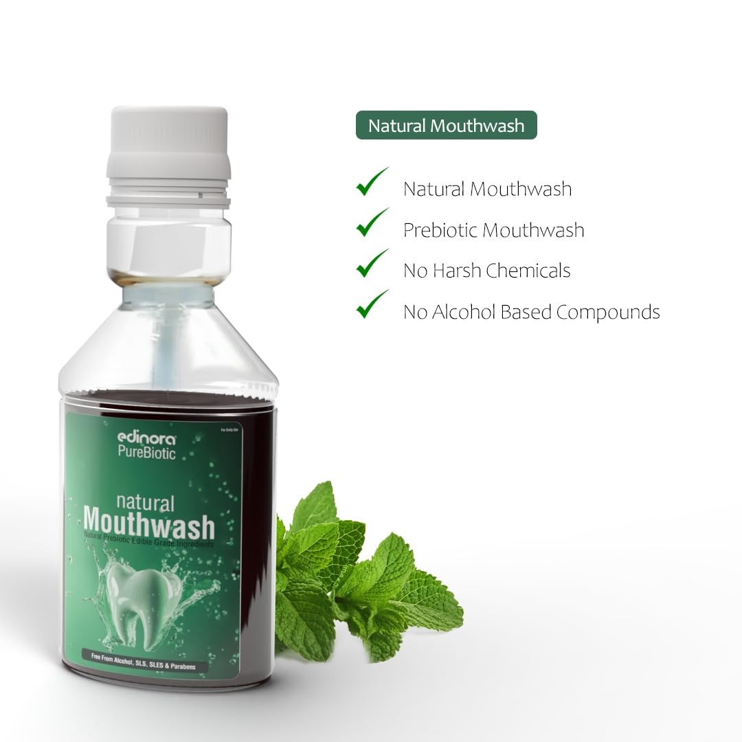 EDINORA Pure Biotic Natural  Mouthwash (200.ml) PACK 2