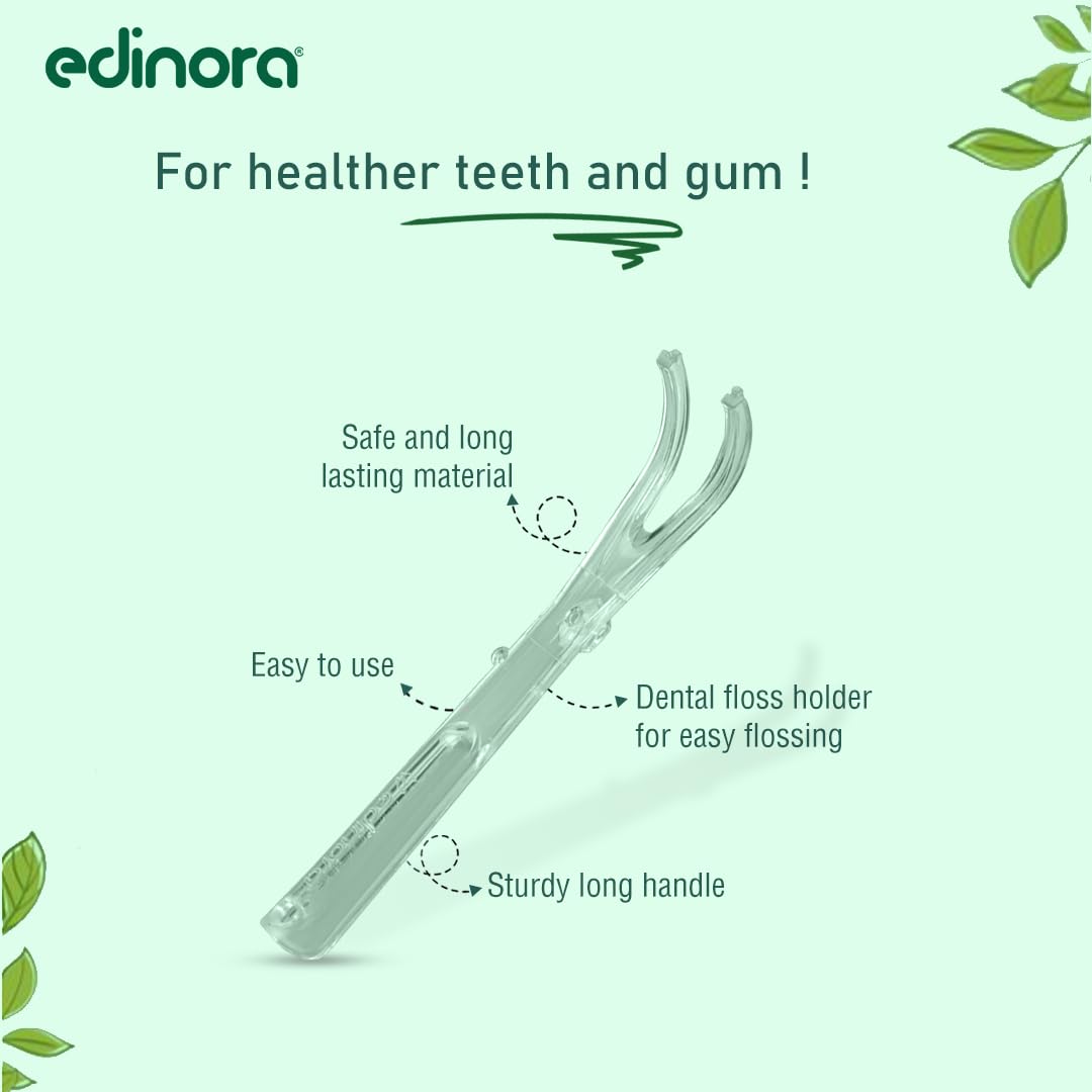 EDINORA SENSIPRO 90.GM + Dental Floss and sturdy Floss holder for better grip and controlled flossing