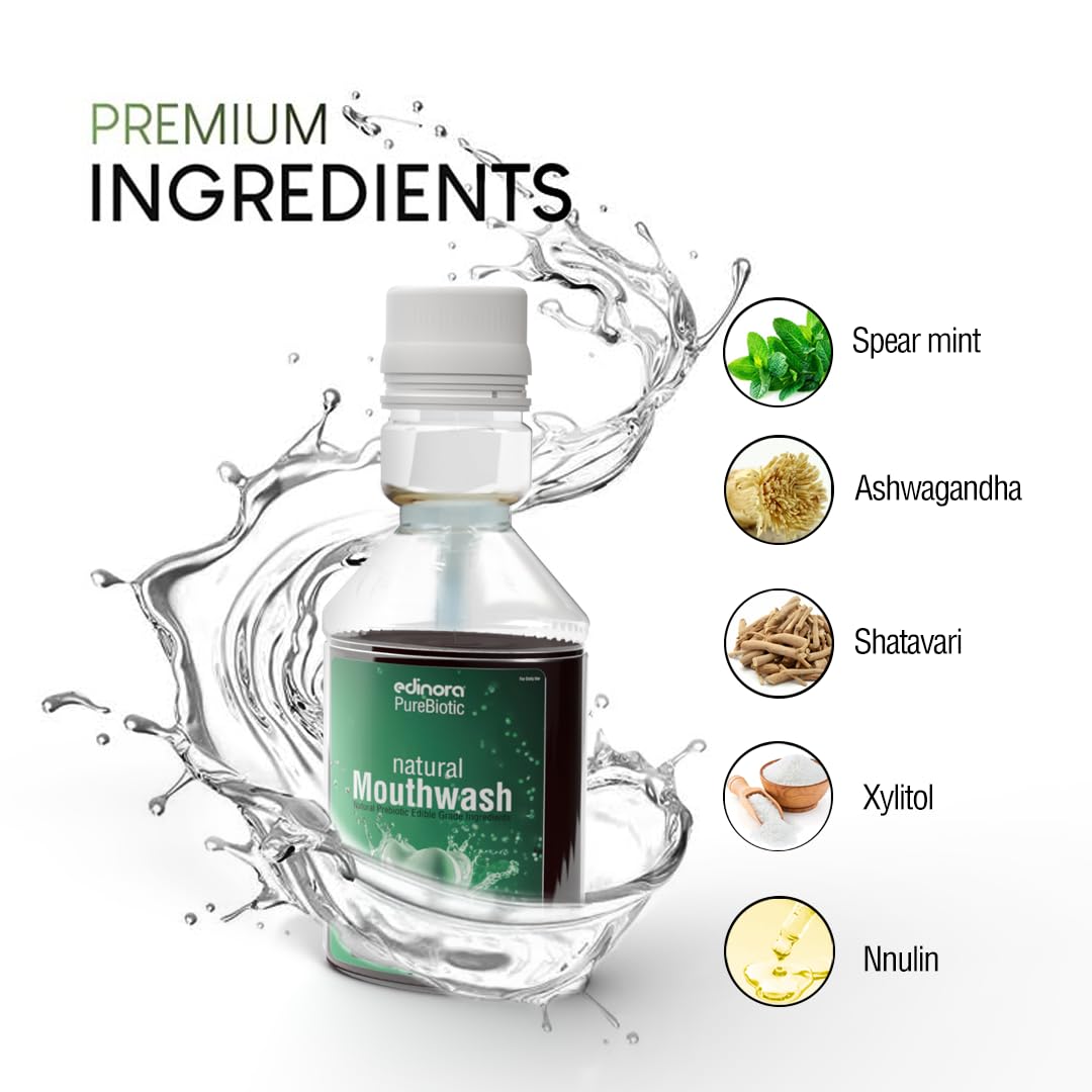 EDINORA Pure Biotic Natural  Mouthwash (200.ml) PACK 2
