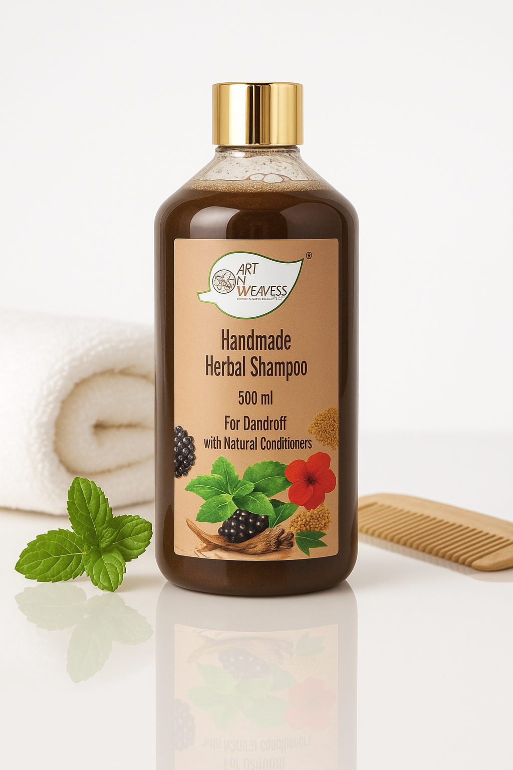 A N W AYURVEDIC HERBAL SHAMPOO ANTI DANDRUFF & SULPHATE FREE ( 500.ML )