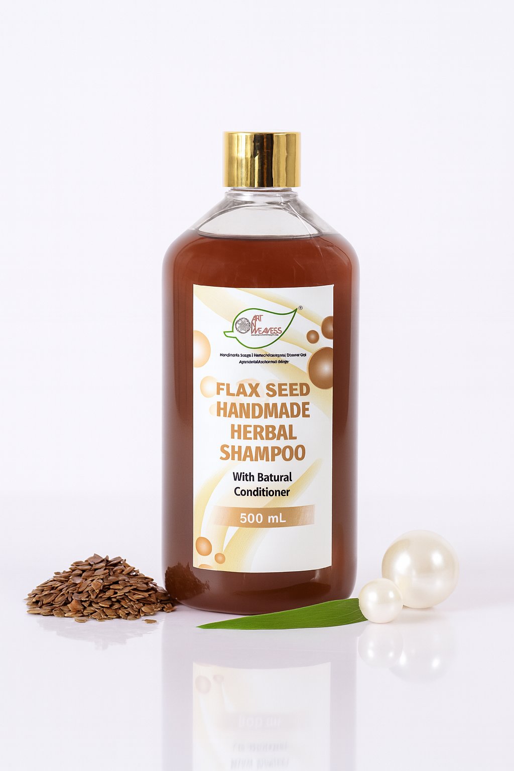 A N W AYURVEDIC HERBAL FLAX SEED GEL EXTRACT SHAMPOO SLES BASED( 500.ML )