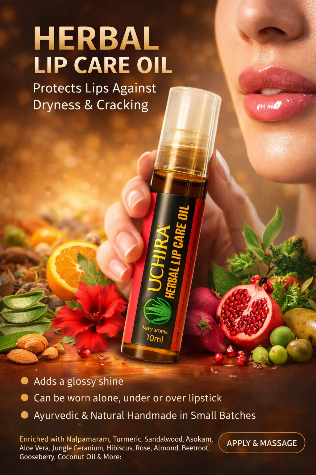 UCHIRA HERBAL LIP CARE OIL PACK 2