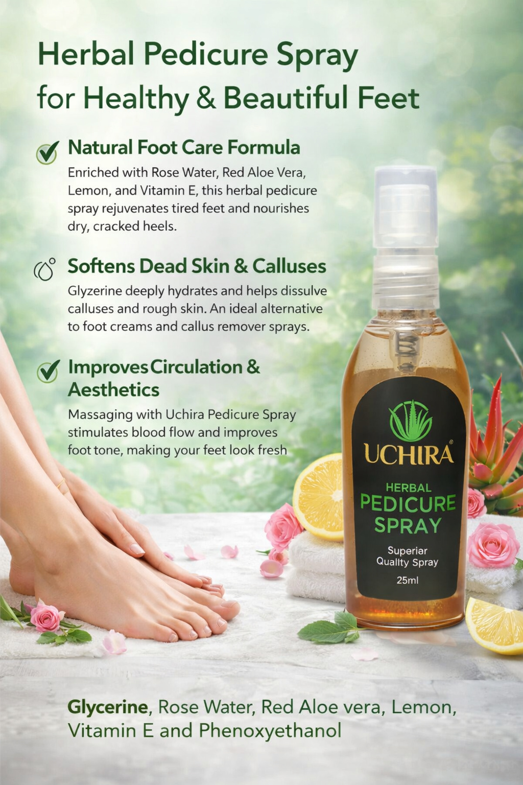 Uchira Herbal Pedicure Spray 50ml