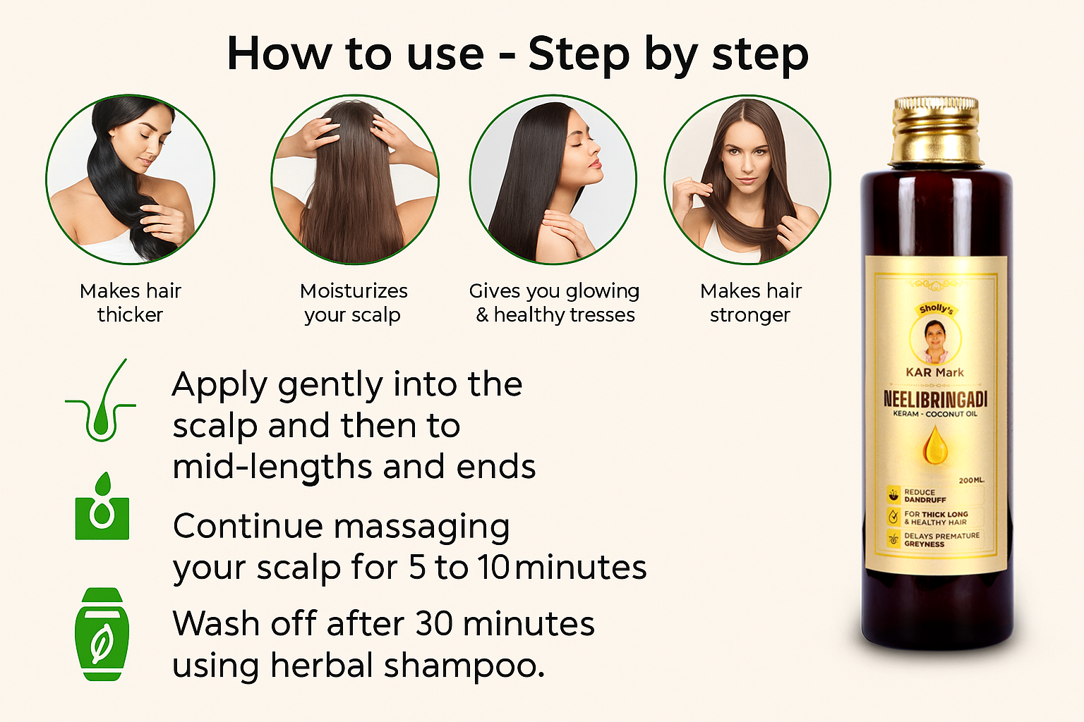 karmark Premium Neelibringadi Coconut Oil ( 100. ML ) PACK 2