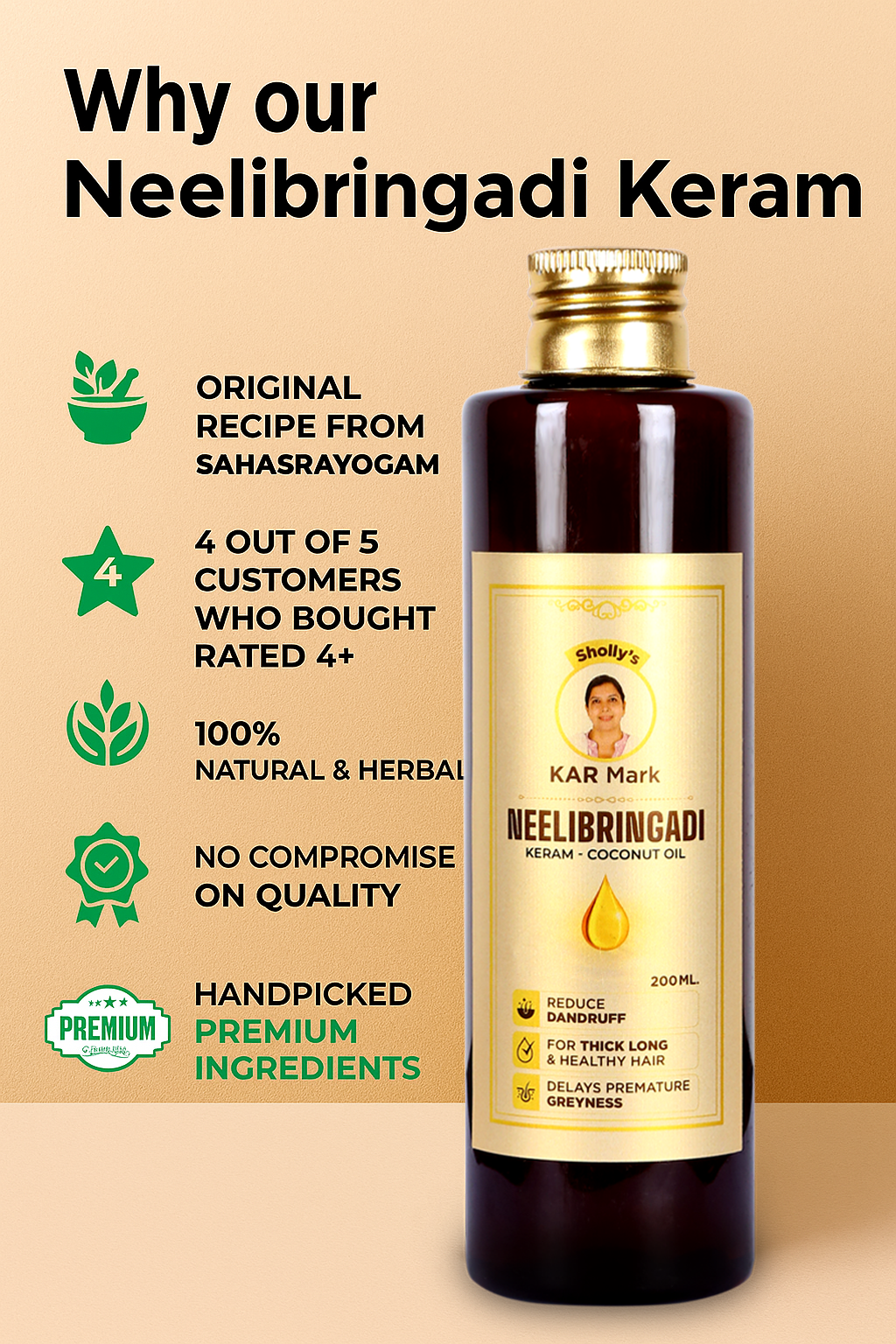 karmark Premium Neelibringadi Coconut Oil ( 100. ML ) PACK 2