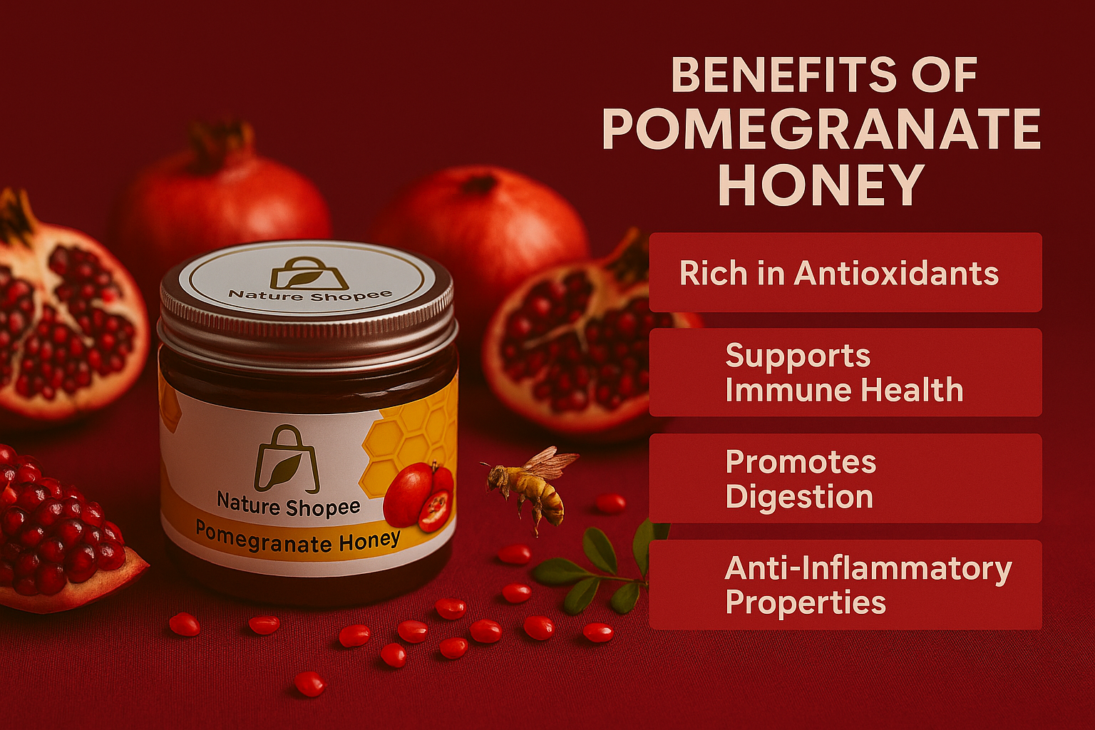 POMEGRANATE HONEY. (300.GM)