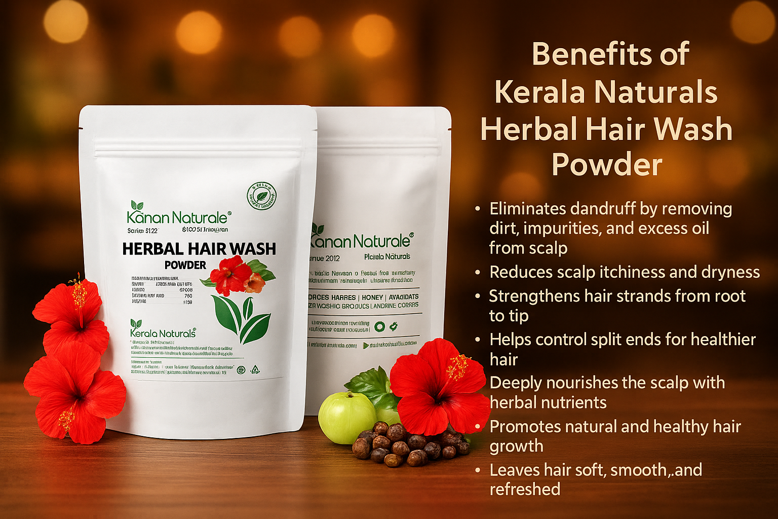 KERALA NATURAL'S  Ayur thali – Herbal Hair wash Powder 100 gm