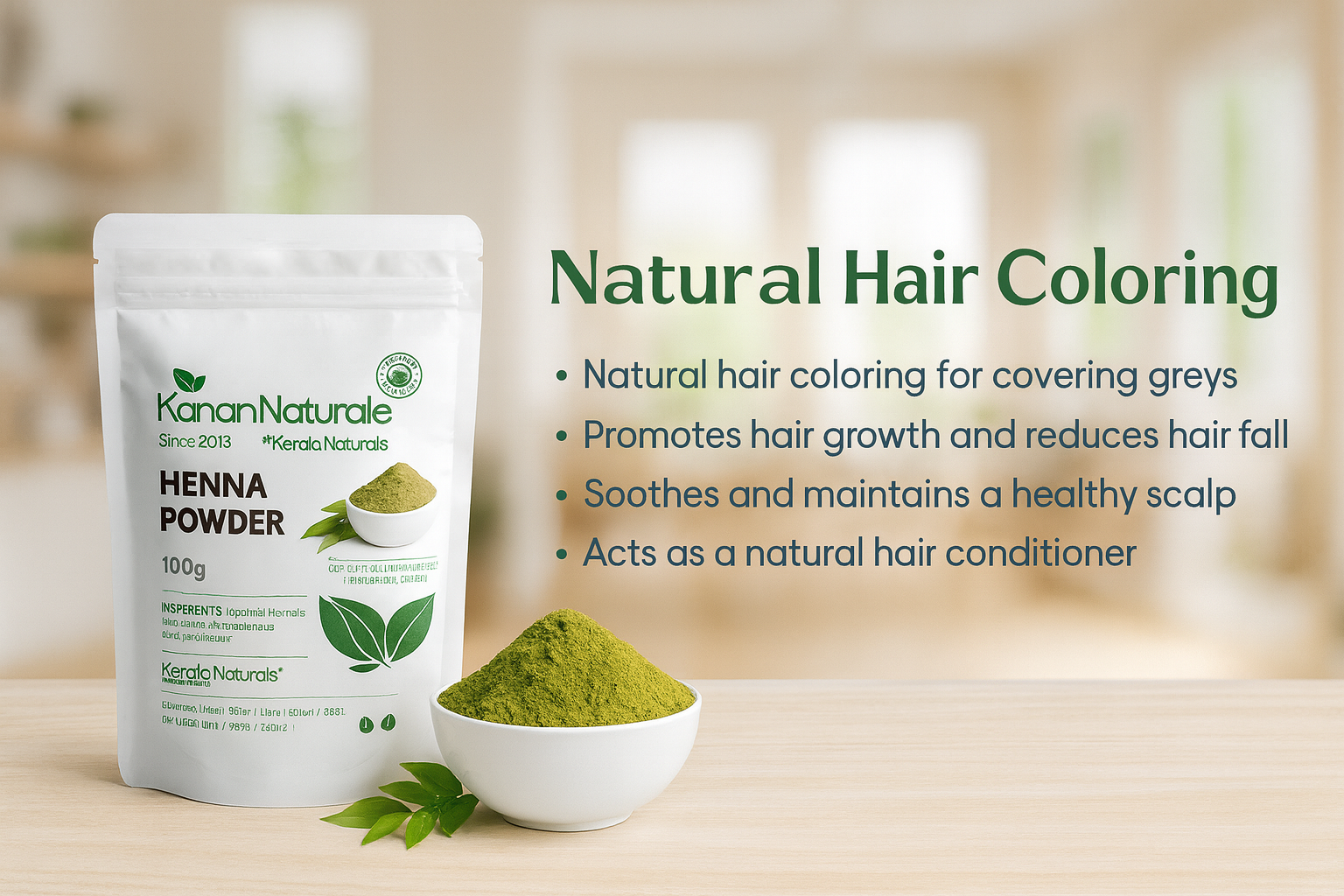 KERALA NATURALS POWDER'S Henna Powder – 100 gm