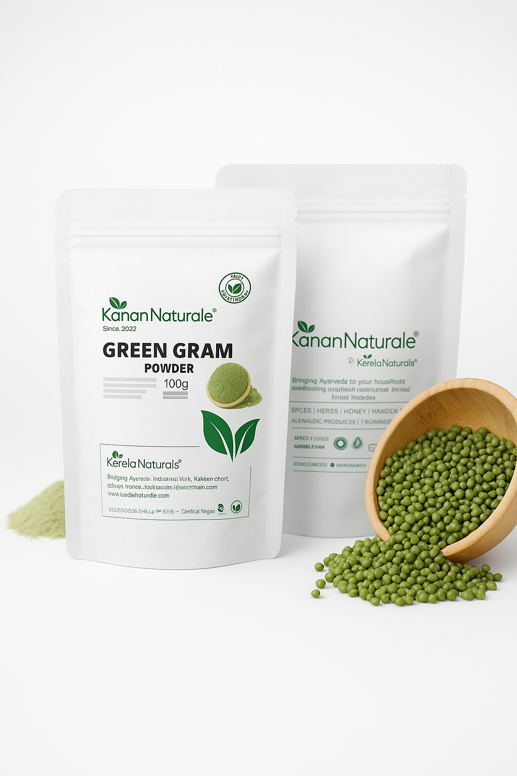 KERALA NATURALS Green Gram Powder – 100 gm PACK 2