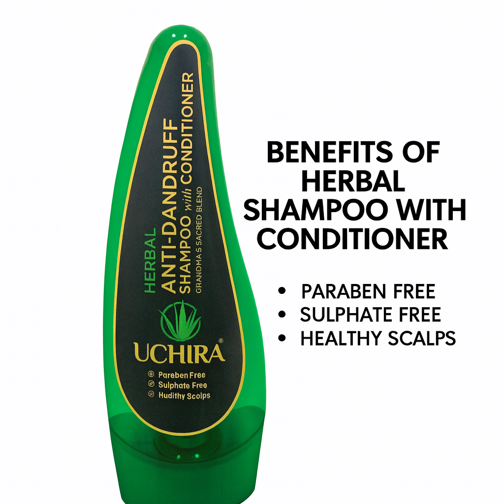 UCHIRA HERBAL ANTI-DANDRUFF SHAMPOO WITH CONDITIONER.