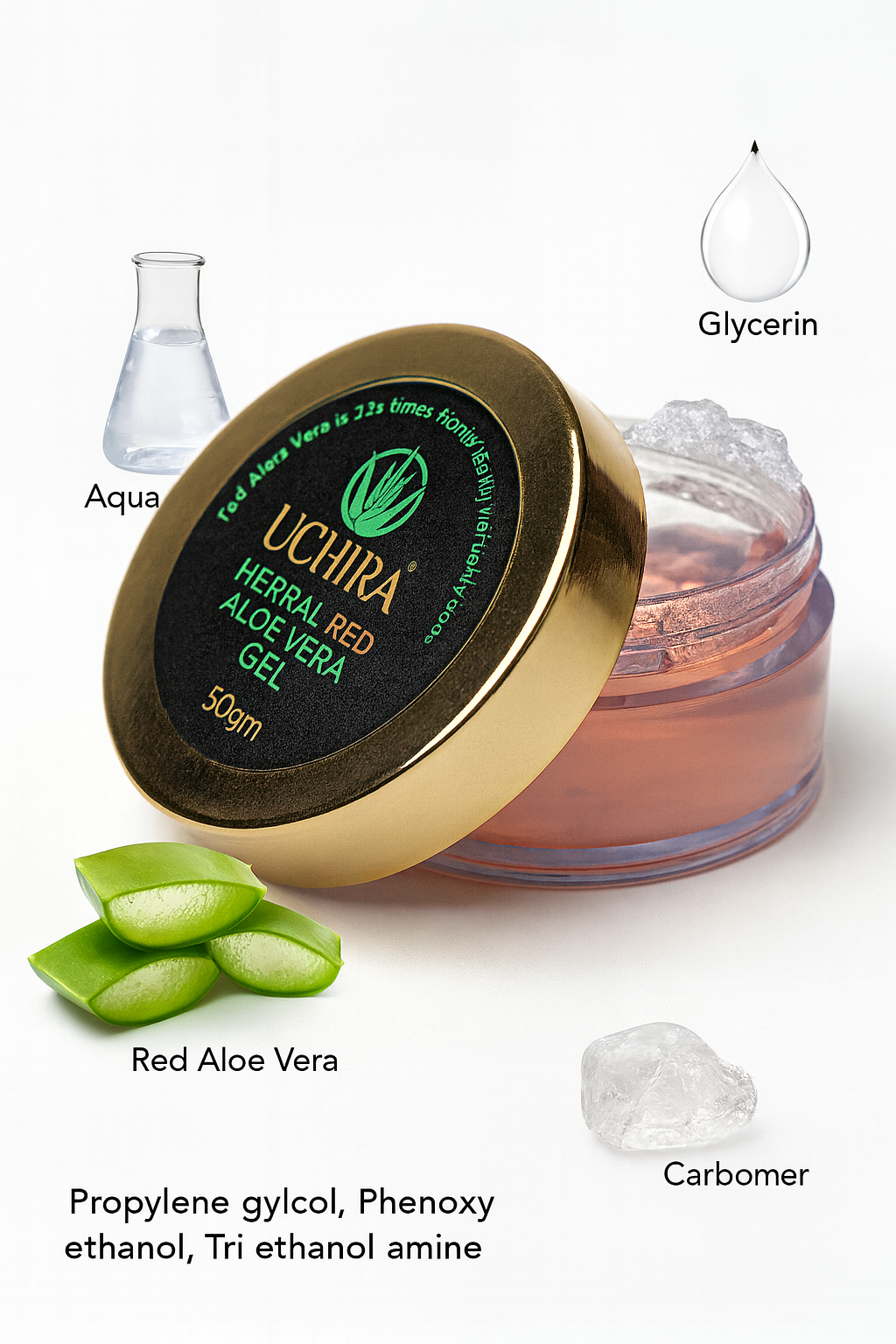 UCHIRA HERBAL RED ALOEVERA GEL