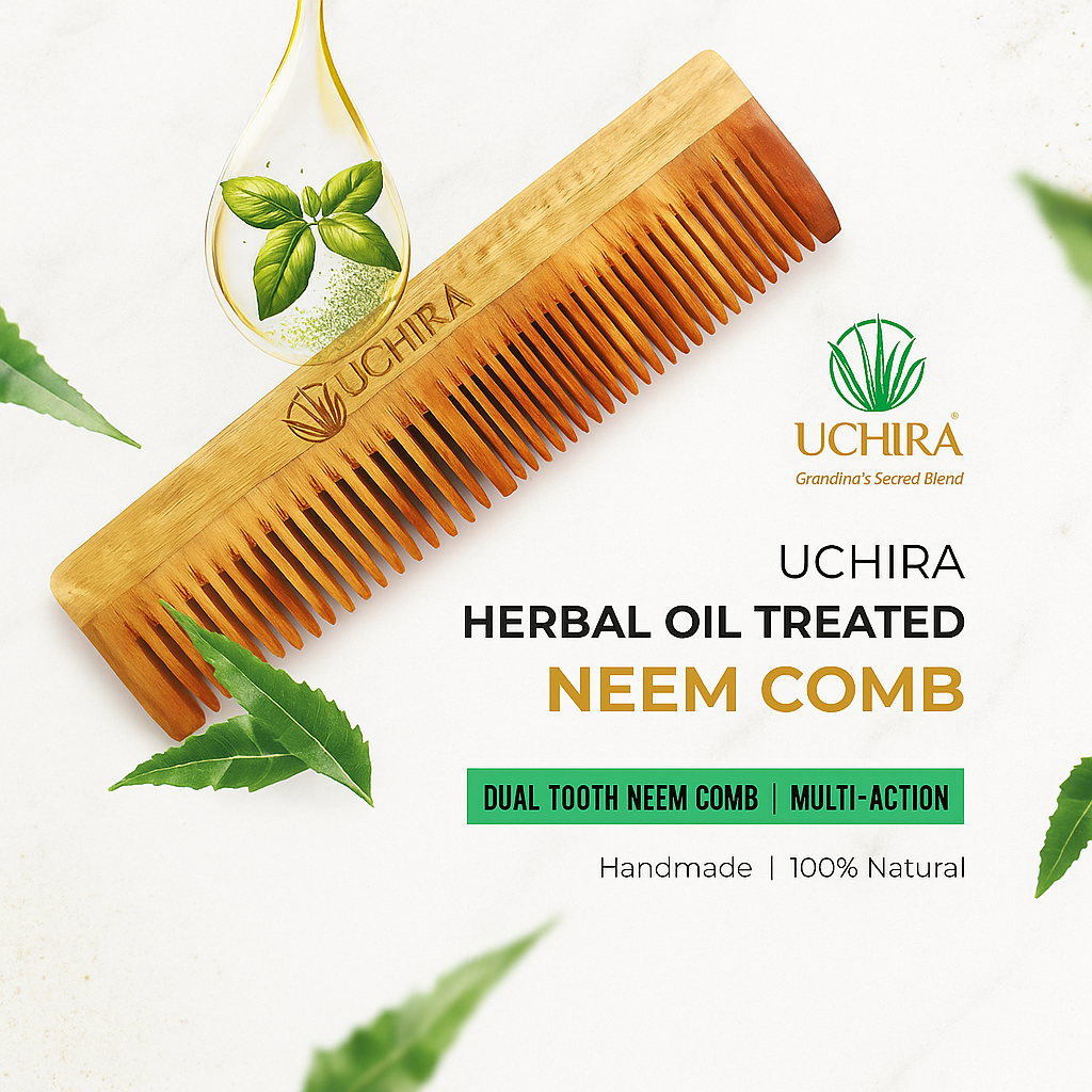 UCHIRA HERBAL OIL TREATED NEEM COMB