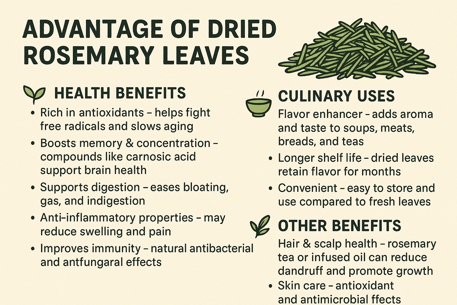 UCHIRA HERBAL ROSEMARY DRIED LEAVES