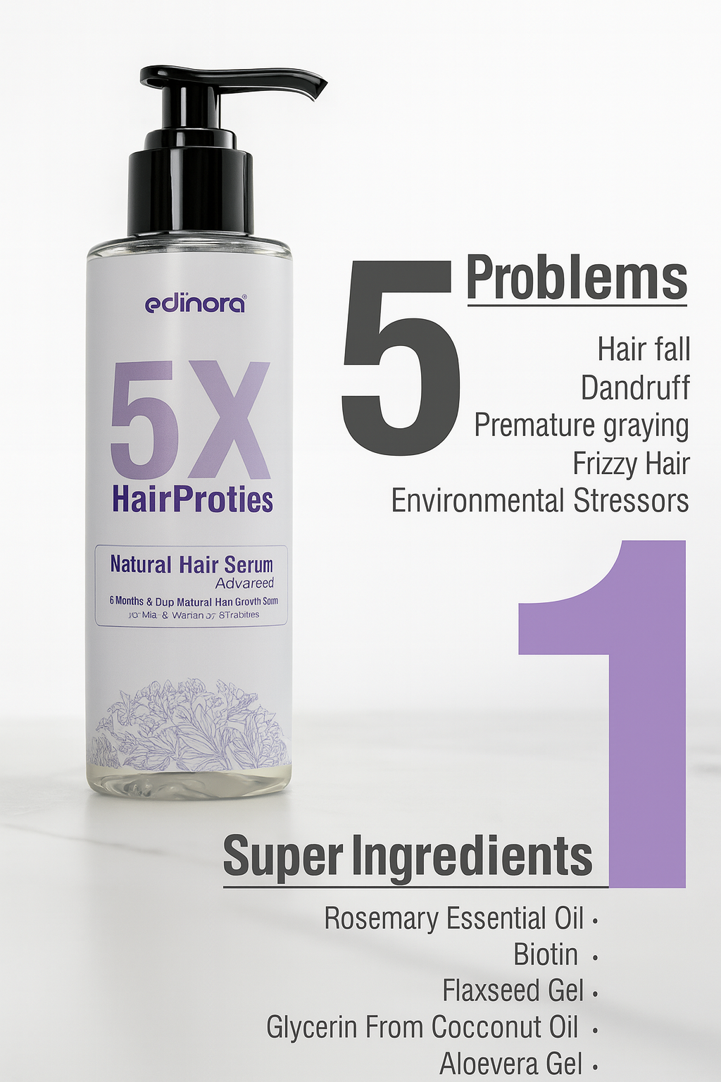 EDINORA 5X Hair Proties Lavender (200ml)