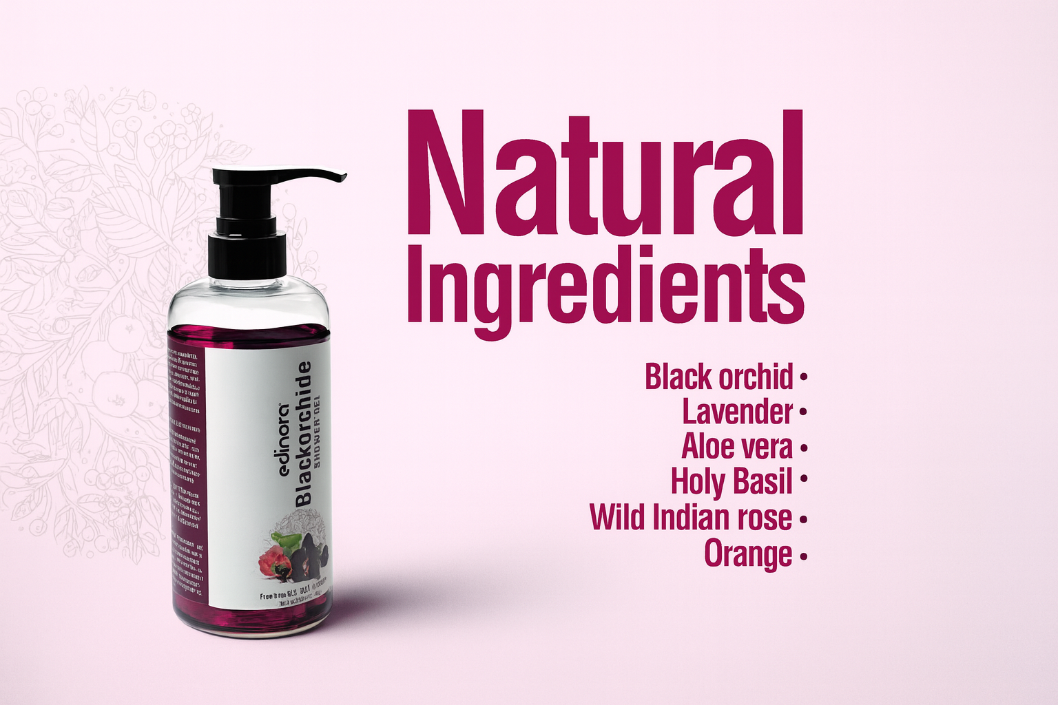 Edinora Black Orchid shower gel (300ml)