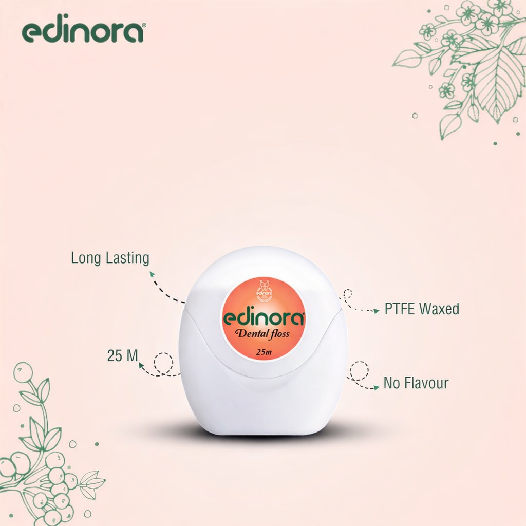 EDINORA PRIME 45.GM PACK 2 + Dental Floss | For interdental cleaning and improved mouth health