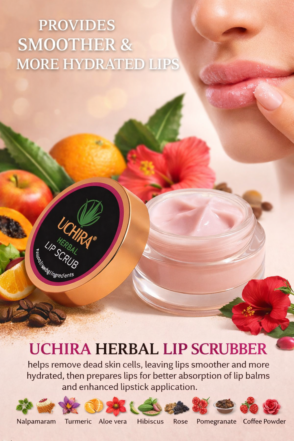 UCHIRA HERBAL LIP SCRUB