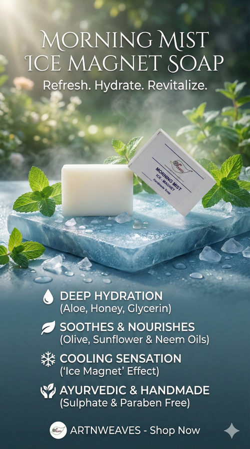 A N W (NON TPT) GLYCERIN MORNING MIST ICE SOAP. ( 100.GM ) PACK 3