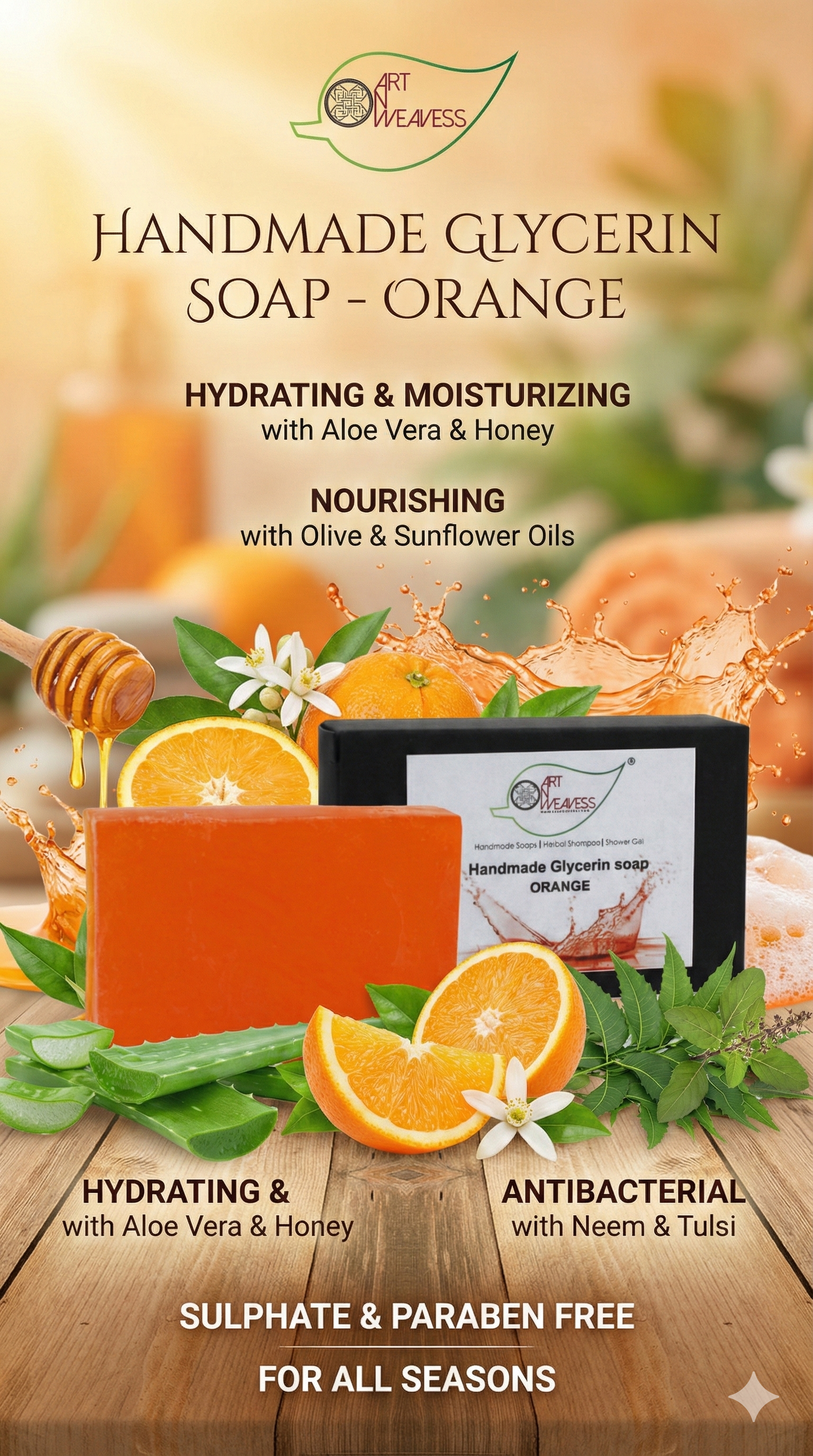 A N W ORANGE GLYCERINE SOAP ( 100. GM )