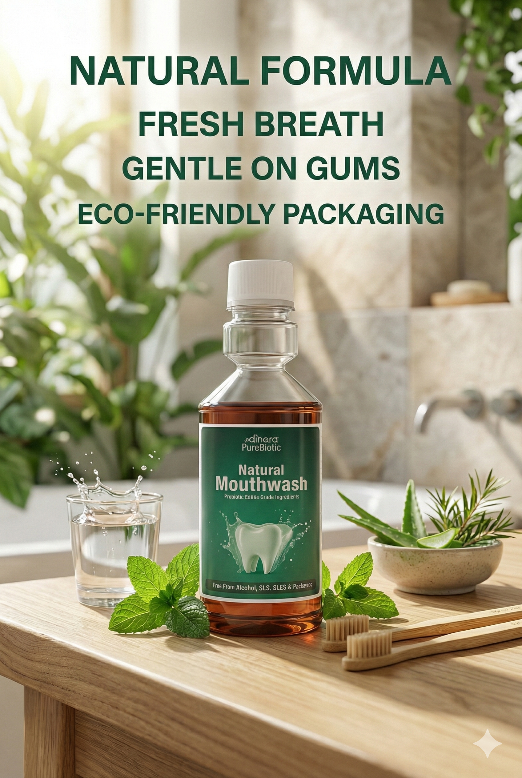 EDINORA Pure Biotic Natural  Mouthwash (200.ml)