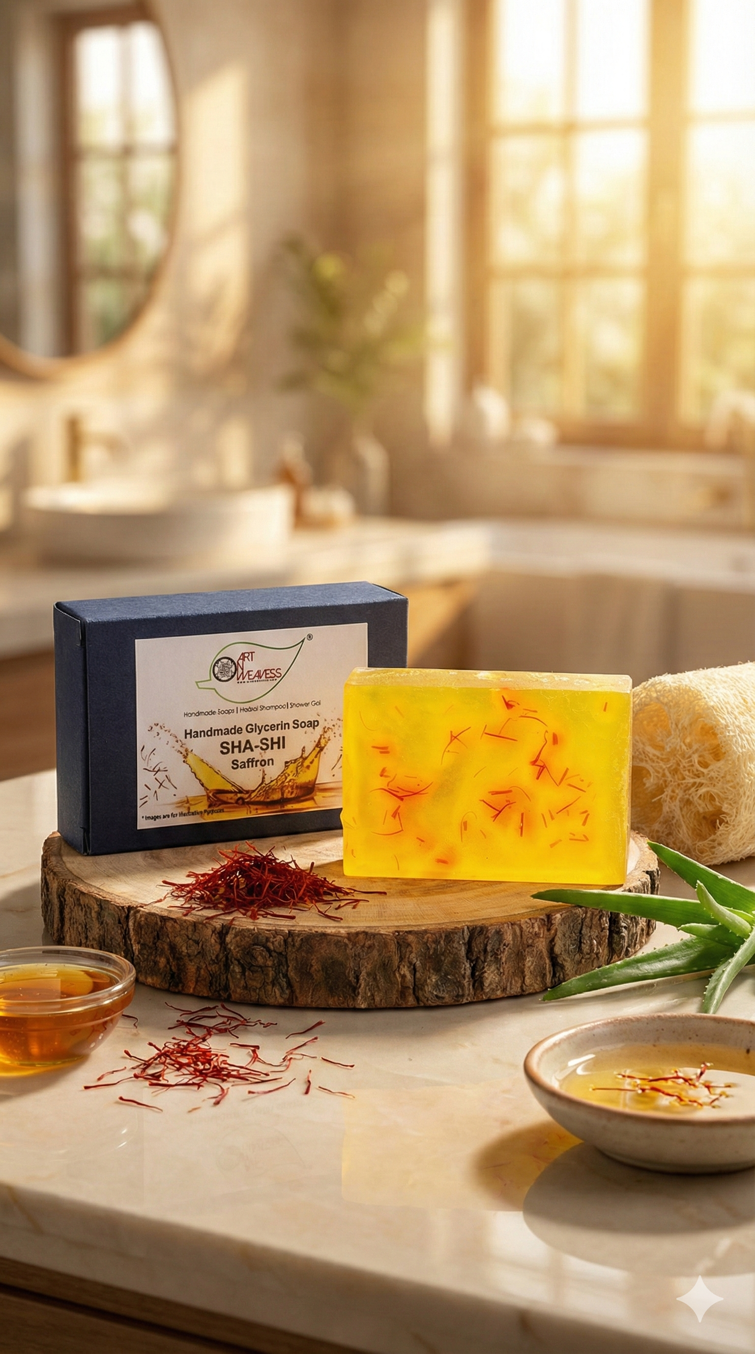 A N W SHA SHI SAFFRON COLOGNE GLYCERINE SOAP ( 100. GM )