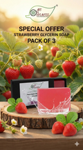 A N W STRAWBERRY GLYCERINE SOAP ( 100. GM ) PACK 3