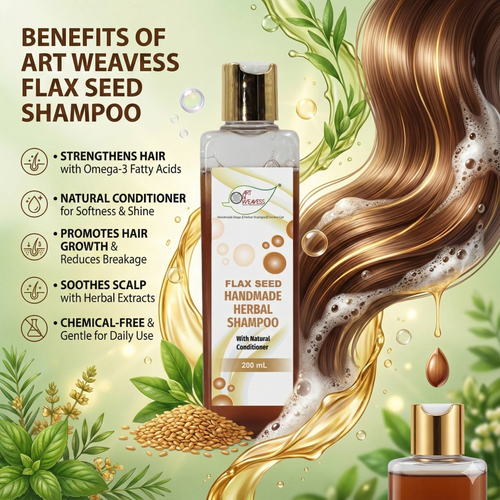 A N W AYURVEDIC HERBAL FLAX SEED GEL EXTRACT SHAMPOO SLES BASED( 200.ML )