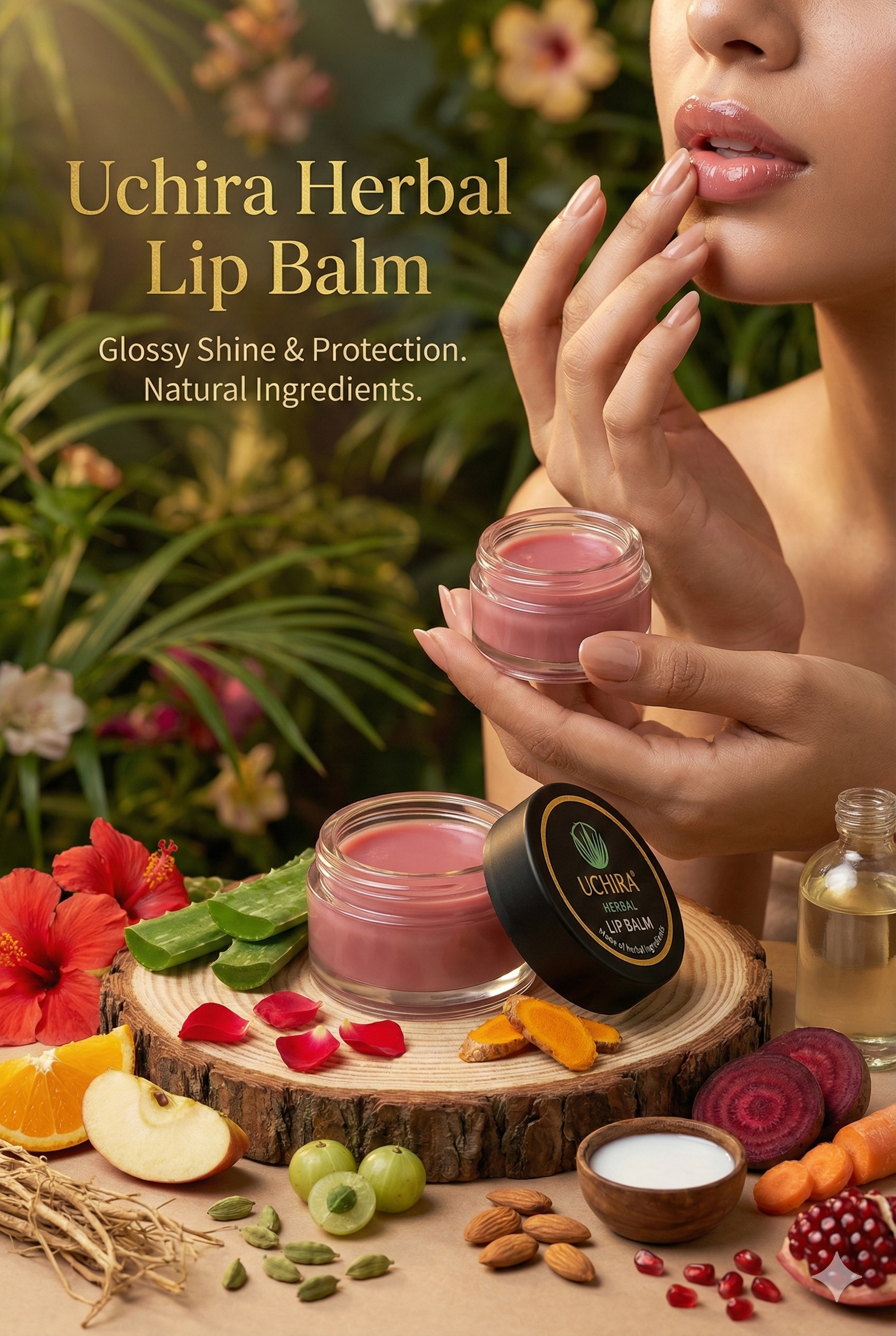 UCHIRA HERBAL LIP BALM. PACK 2