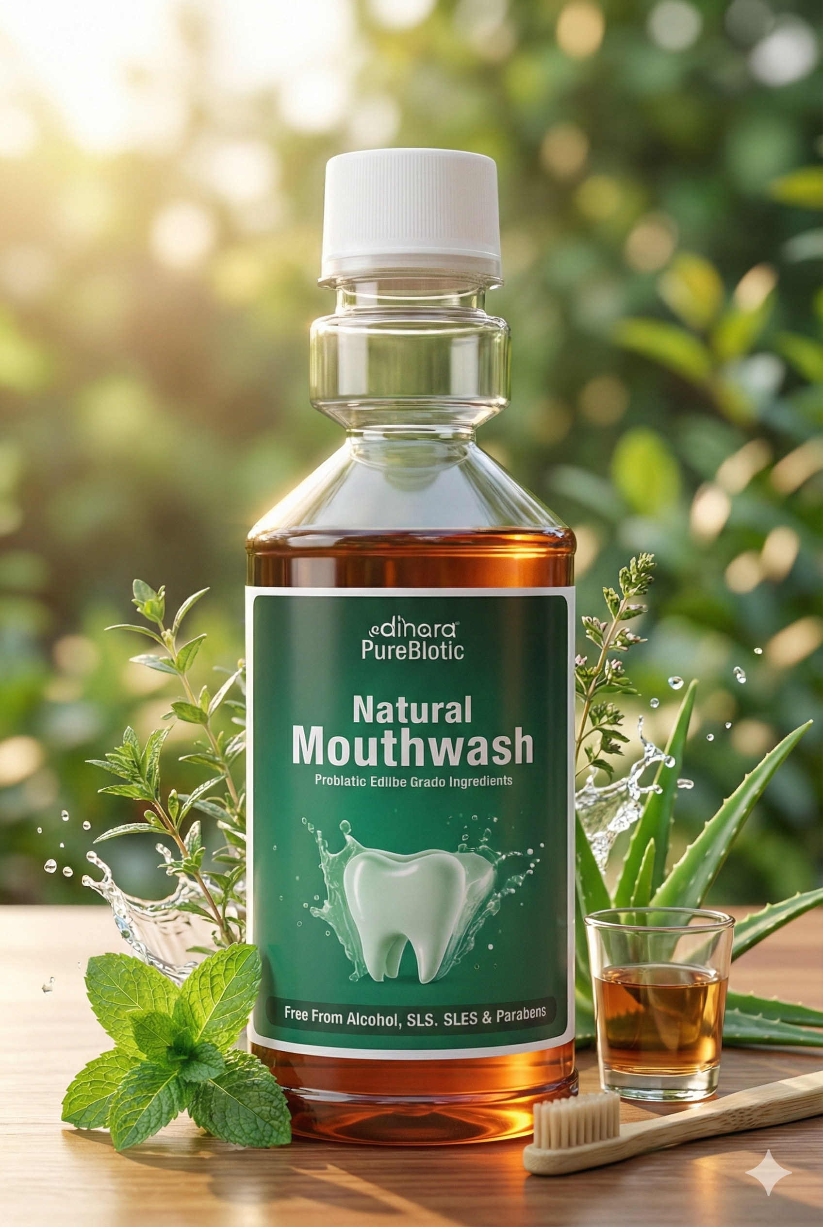 EDINORA SENSIPRO 90.GM + Dental Floss and sturdy Floss holder for better grip and controlled flossing+ EDINORA Pure Biotic Natural  Mouthwash (200.ml)