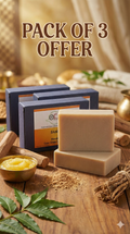 A N W Sandal Cow Ghee Herbal Soap  (100. GM) PACK 3