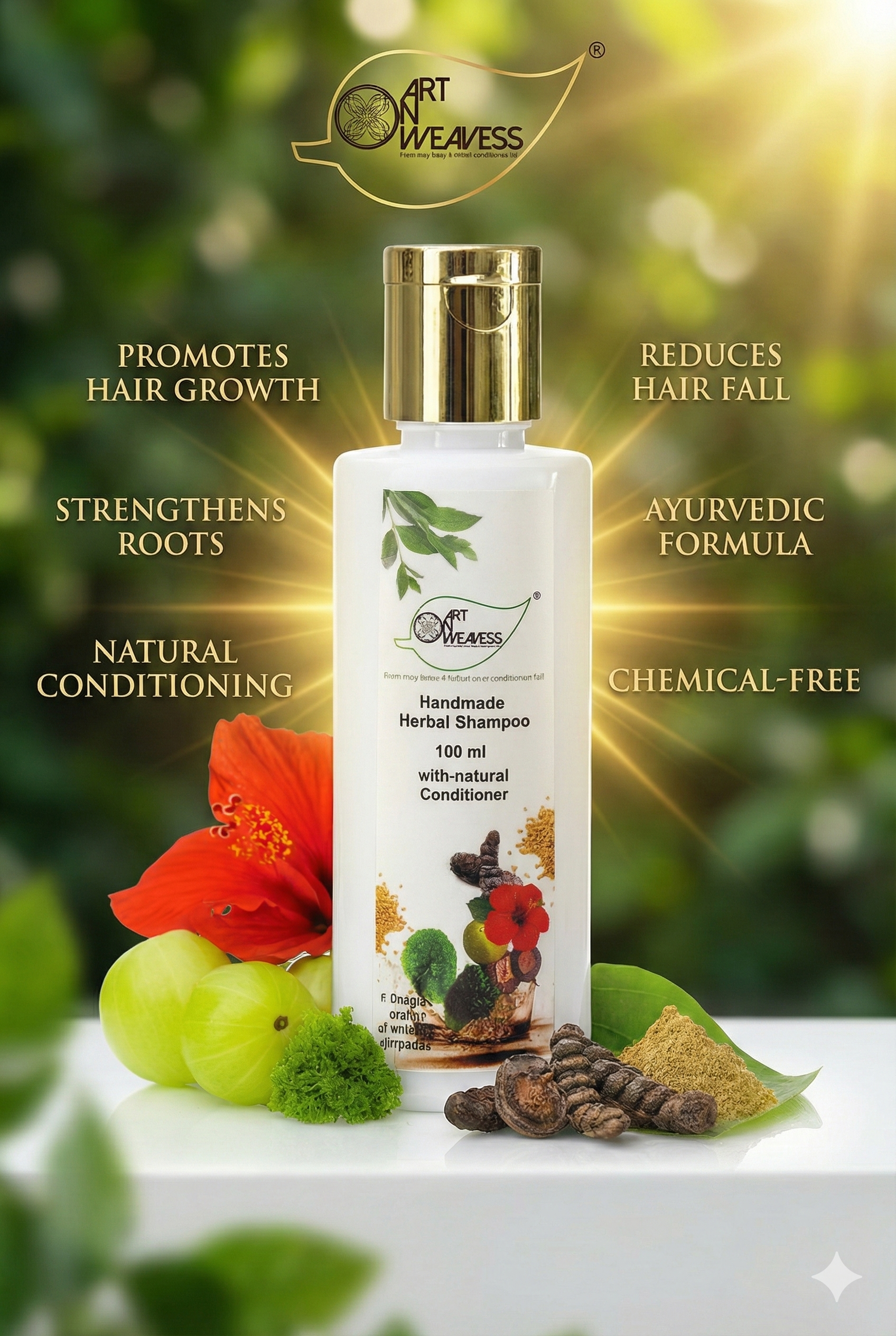 A N W AYURVEDIC HERBAL SHAMPOO SLES BASED ( 100.ML )