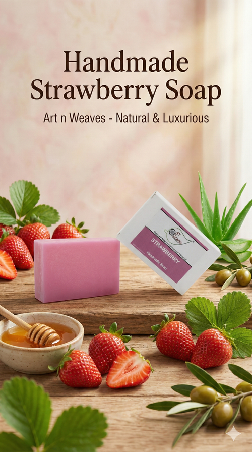 A N W (NON TPT) GLYCERIN STRAWBERRY SOAP ( 100. GM ) PACK 3