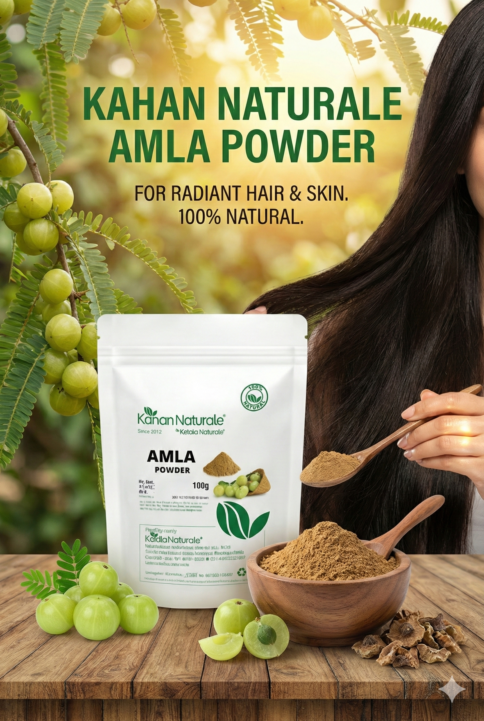 kerala Naturals Amla powder 100gm