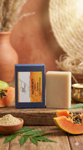 A N W Multani Mitti Papaya Cow Ghee Herbal Soap (100.GM)