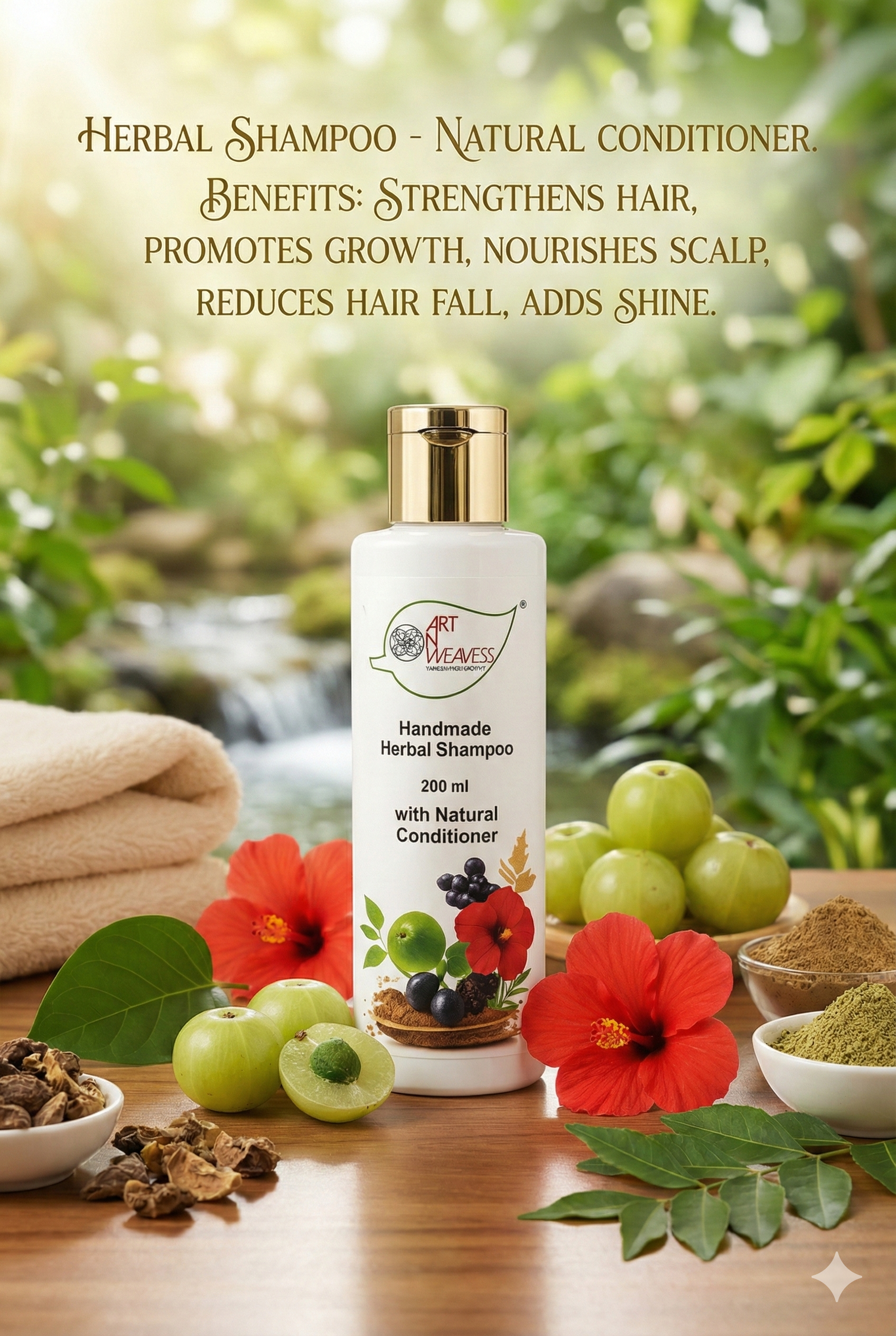 A N W AYURVEDIC HERBAL SHAMPOO SLES BASED ( 200.ML )