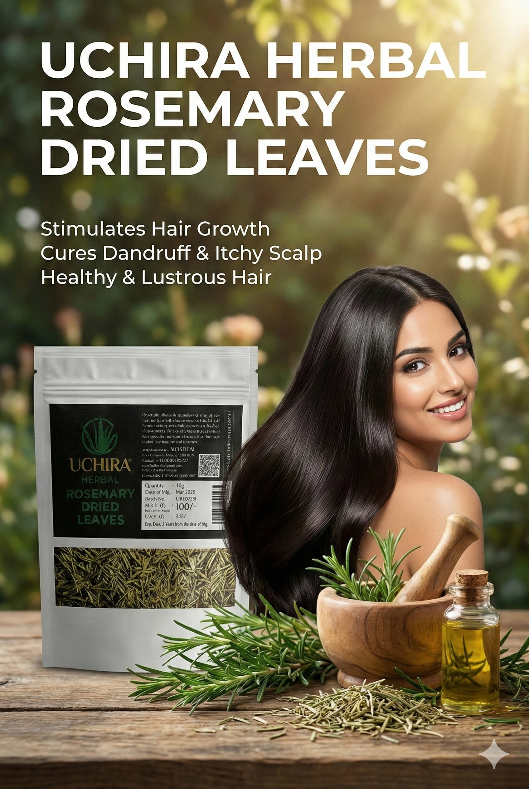 UCHIRA HERBAL ROSEMARY DRIED LEAVES 30.GM - PACK 2