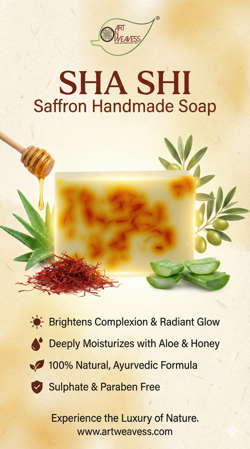 A N W (NON TPT) GLYCERIN SHAHI SAFFRON SOAP ( 100. GM ) PACK 3