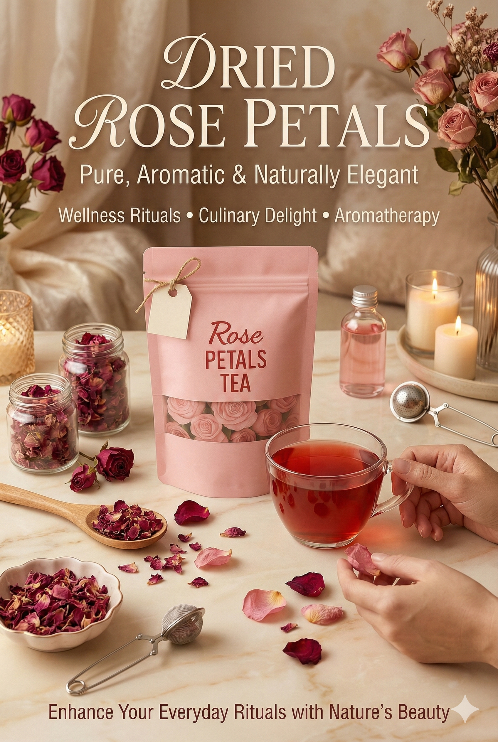 ROSE PETALS TEA. (25.GM) pack 2