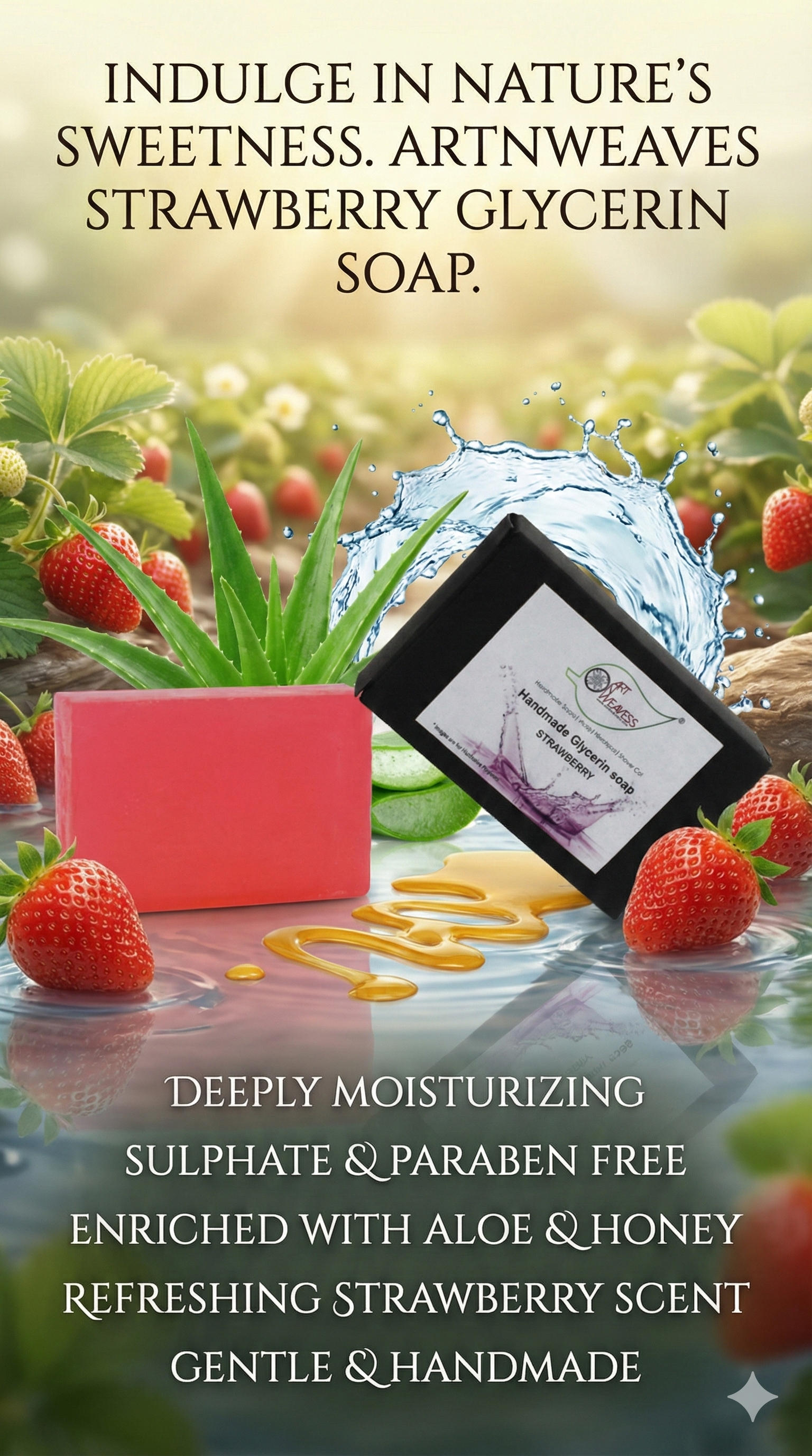 A N W STRAWBERRY GLYCERINE SOAP ( 100. GM )