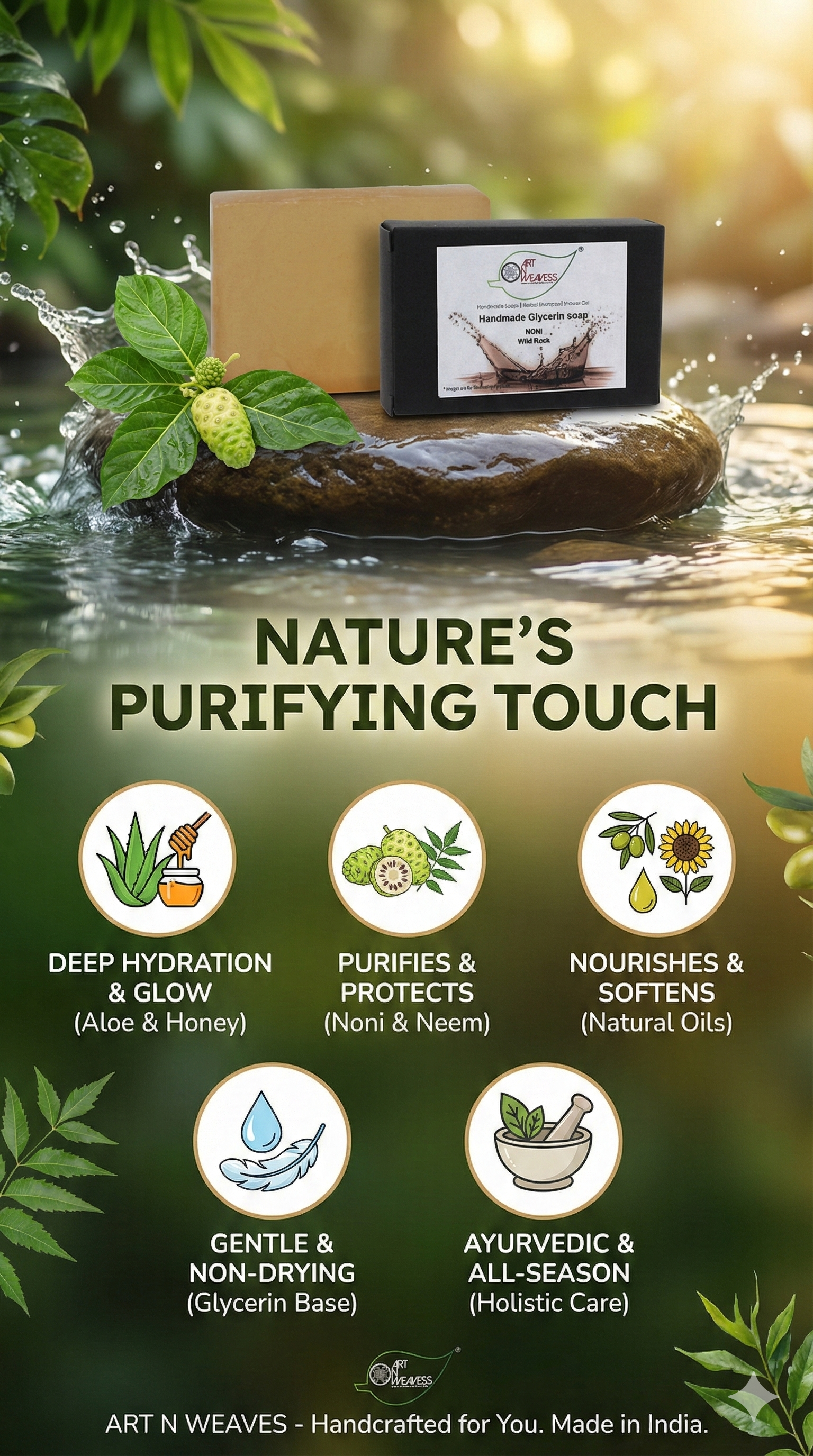 A N W WILD ROCK NONI GLYCERINE SOAP ( 100. GM )