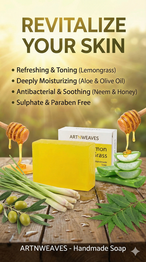 A N W (NON TPT) GLYCERIN LEMON GRASS SOAP ( 100.GM )