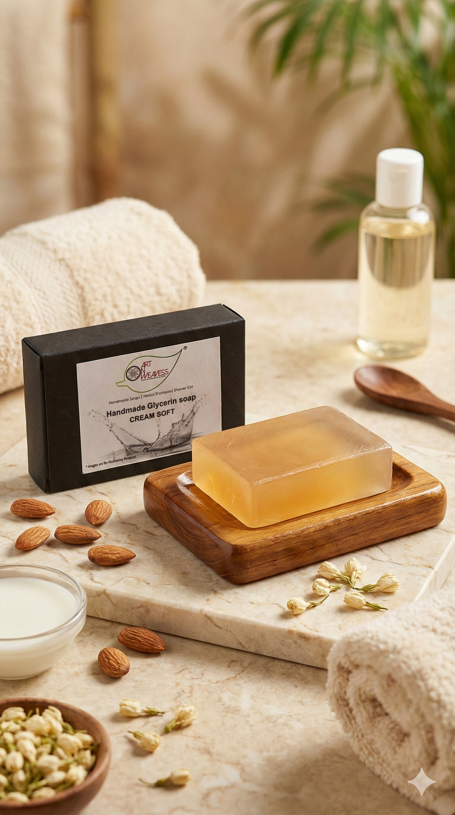 A N W CREAM SOFT GLYCERINE SOAP ( 100. GM )