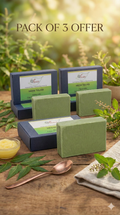 A N W Neem Tulasi Cow Ghee Herbal Soap (100.GM) PACK 3