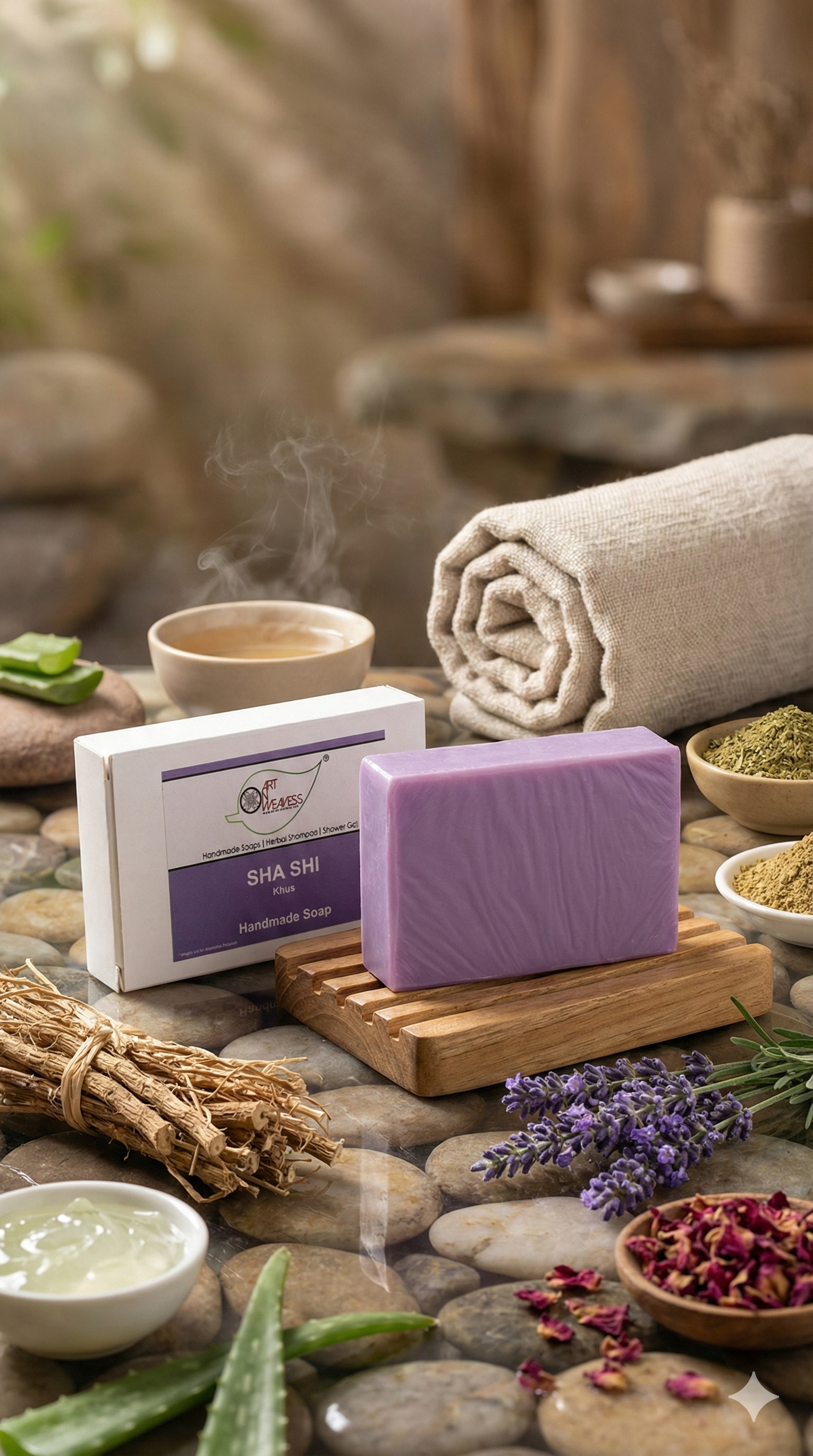 A N W (NON TPT) GLYCERIN SHA SHI KHUS SOAP. ( 100.GM)