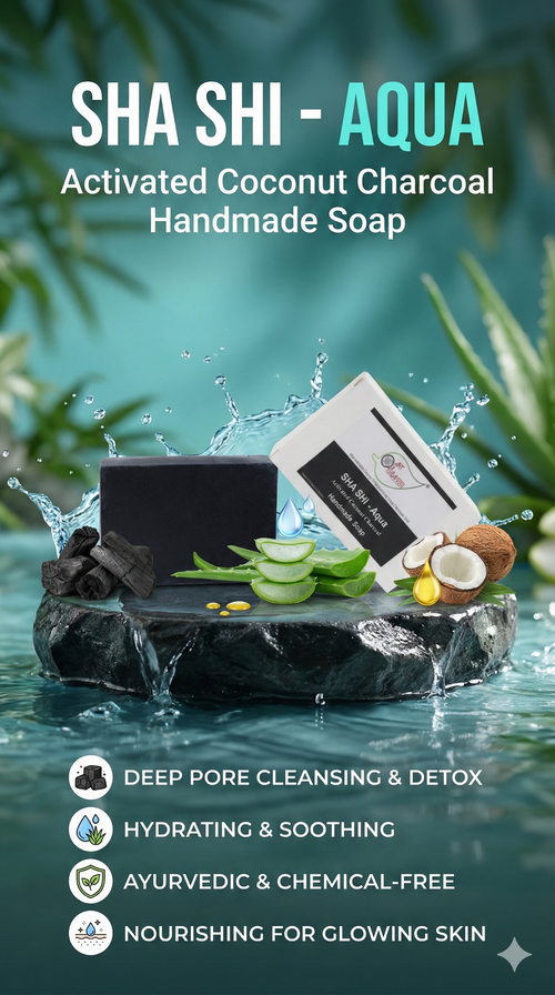 A N W (NON TPT) GLYCERIN CHARCOLE AQUA SOAP. ( 100.GM ) PACK 3