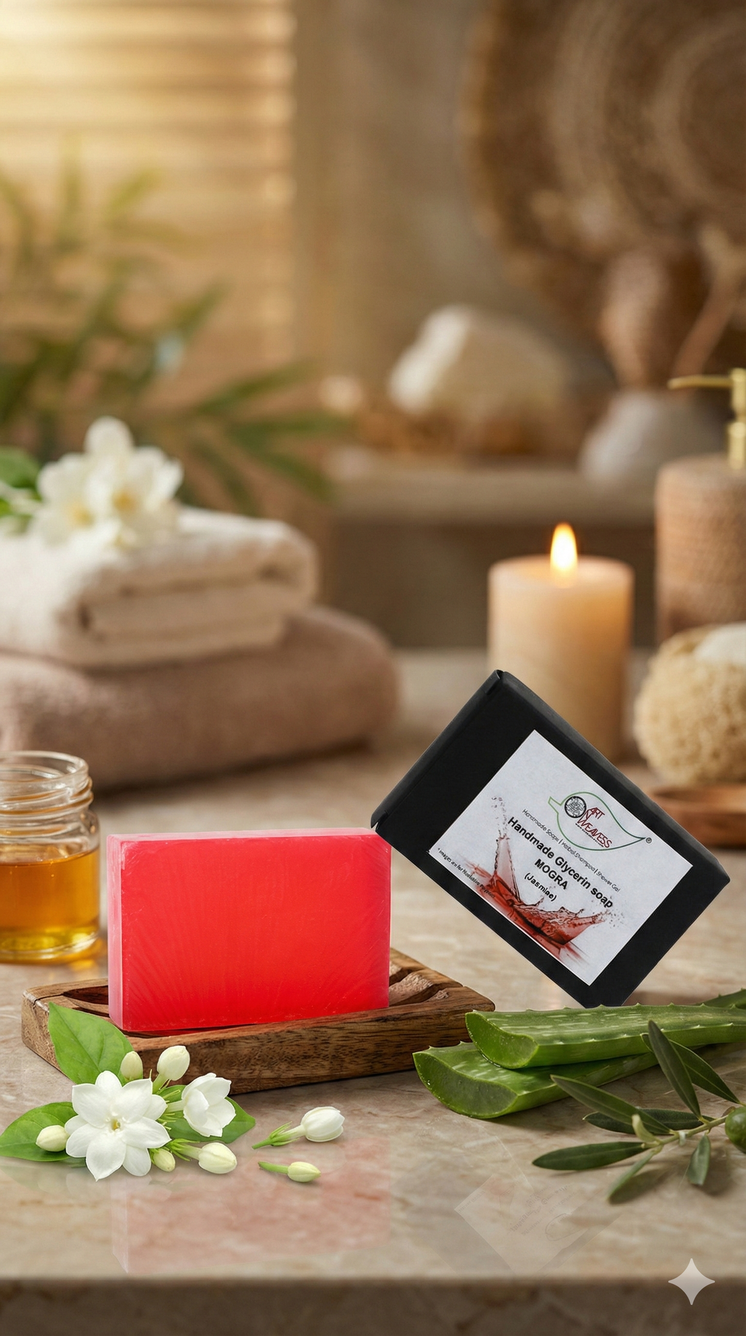 A N W MOGRA GRASS GLYCERINE SOAP ( 100. GM )