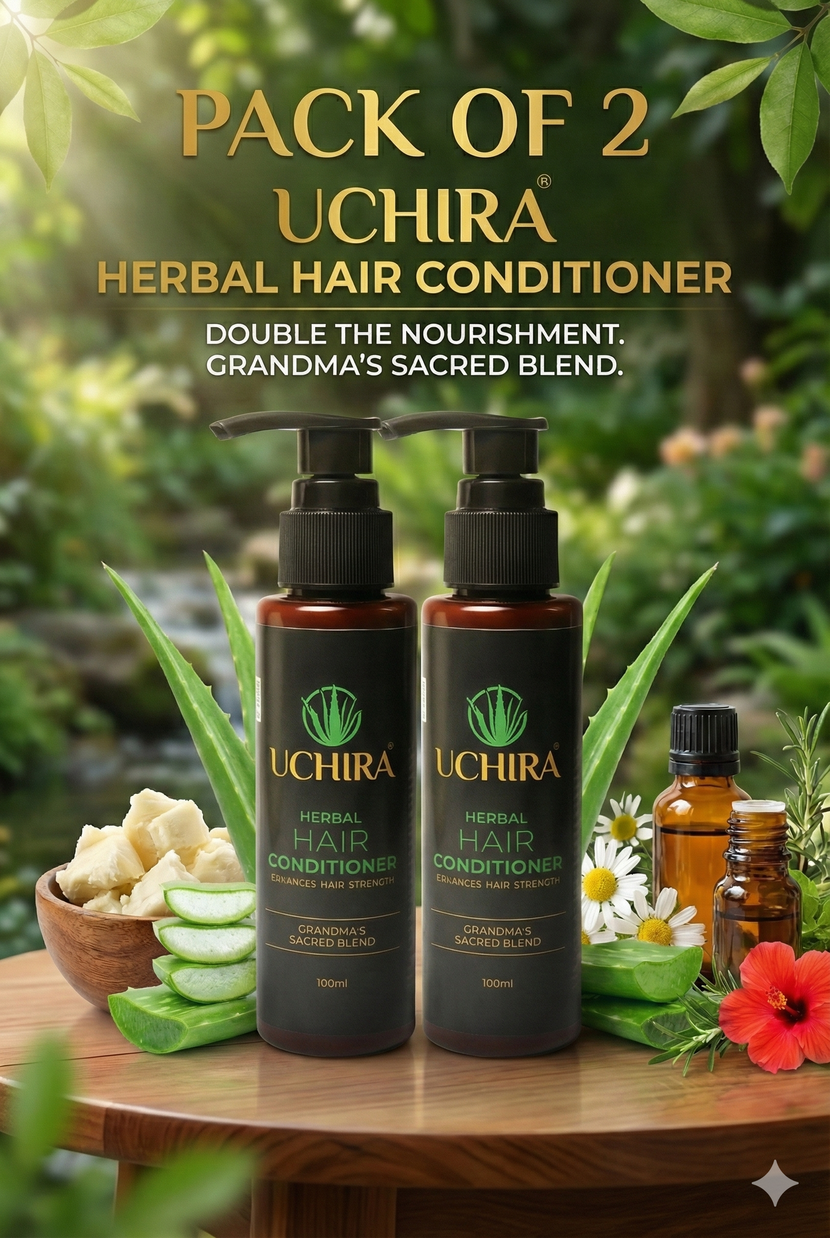 UCHIRA HERBAL HAIR CONDITIONER ( 100.ML ) PACK 2