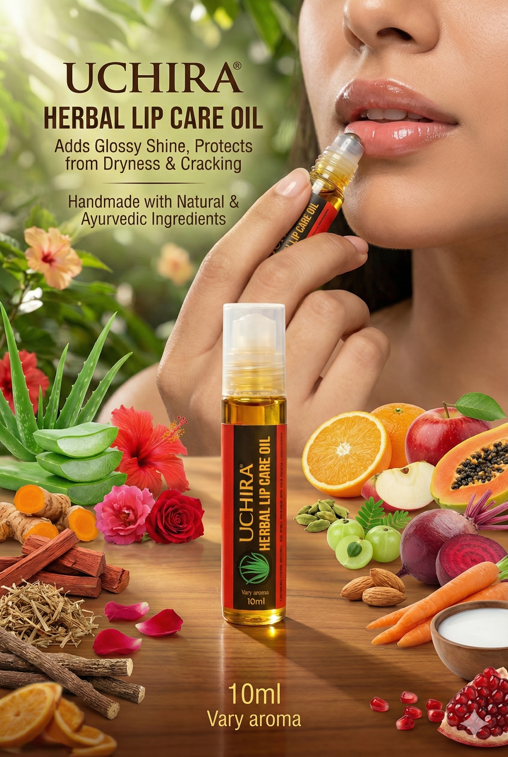 UCHIRA HERBAL LIP CARE OIL PACK 2